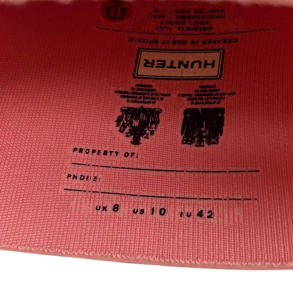 Hunter Barbie Pink Platform Chunky Pull On Rain Boots 10 - Picture 6 of 6